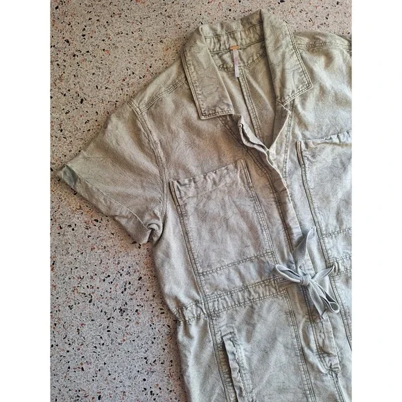 Free People Rhodes Utility Chino One Piece Coverall - Picture 4 of 11